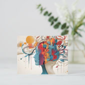 Carte Postale Santé mentale Art abstrait (Debout devant)