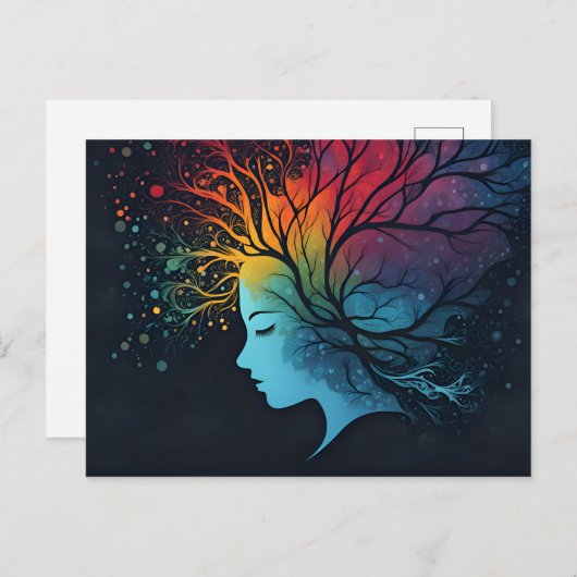 Carte Postale Santé mentale Art abstrait (Devant / Derrière)