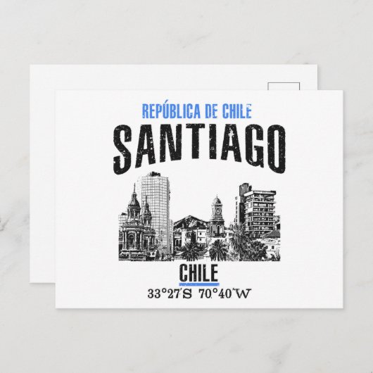 Carte Postale Santiago (Devant / Derrière)