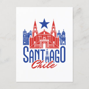 Carte Postale Santiago Chili Souvenir chilien vacances voyage
