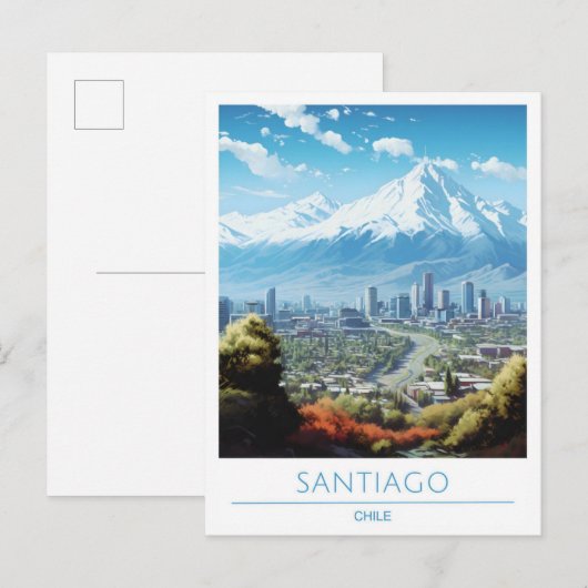 Carte Postale Santiago Chili Vintage voyage (Devant / Derrière)