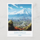 Carte Postale Santiago Chili Vintage voyage (Devant)