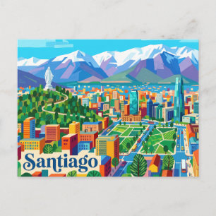 Carte Postale Santiago du Chili