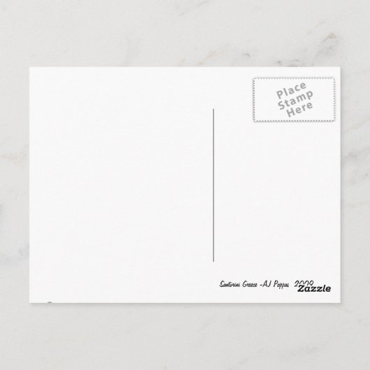 Carte Postale Santorin (Dos)