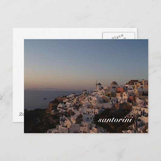 Carte Postale Santorin (Devant / Derrière)