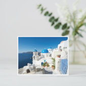 Carte postale - Santorin en Méditerranée (Debout devant)