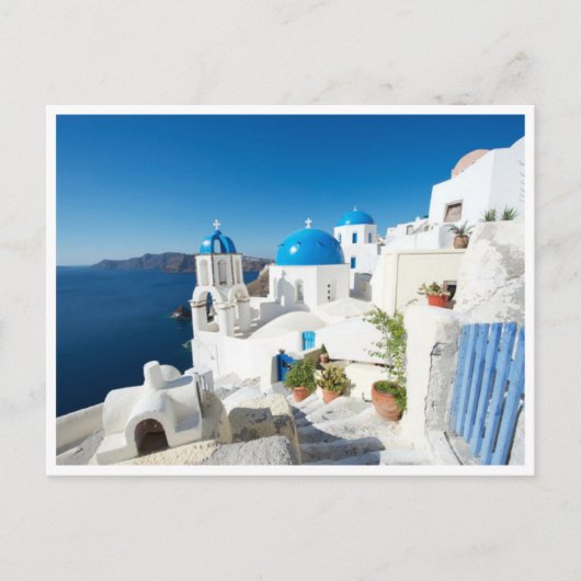 Carte postale - Santorin en Méditerranée (Devant)