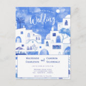 Carte postale Santorin Faire-part de mariage (Devant)