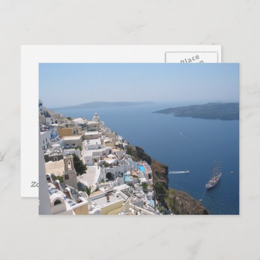 Carte postale Santorin Grèce (Devant / Derrière)