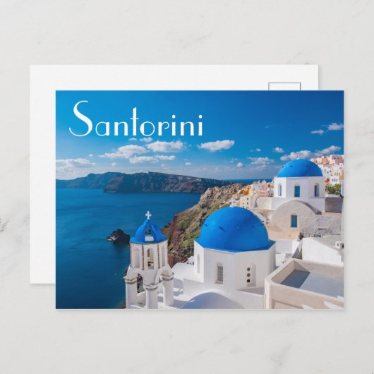 Carte Postale Santorin Grèce (Devant / Derrière)