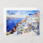 Carte Postale Santorin Grèce (Devant / Derrière)