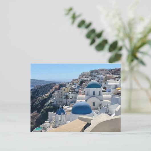 Carte Postale Santorin Grèce (Debout devant)