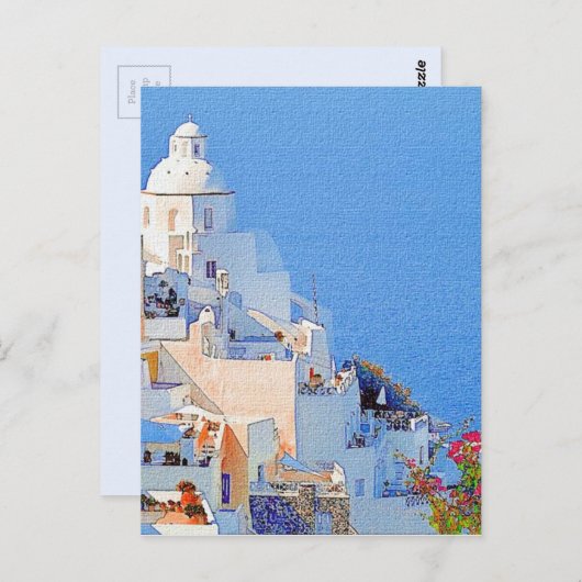 Carte Postale "Santorin, Grèce" (Devant / Derrière)