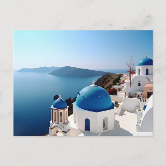 Carte Postale Santorin Grèce (Devant)
