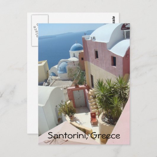 Carte Postale Santorin, Grèce (Devant / Derrière)