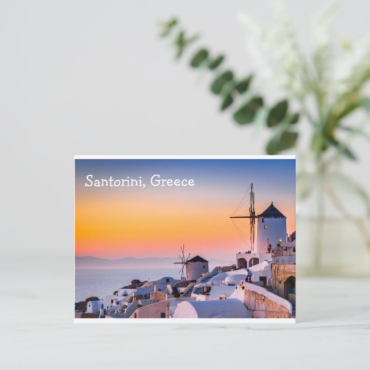Carte Postale Santorin Grèce (Debout devant)