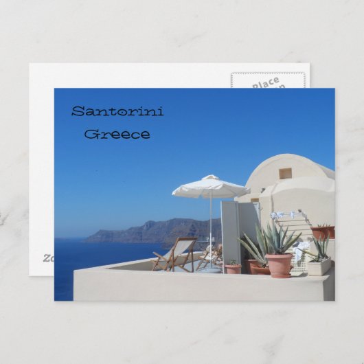 Carte Postale Santorin, Grèce (Devant / Derrière)