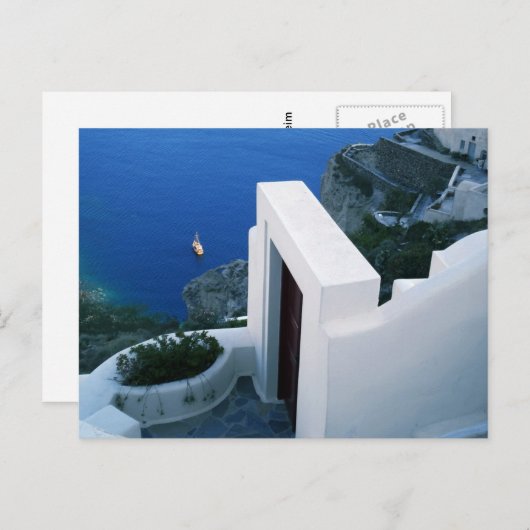 Carte Postale Santorin Grèce (Devant / Derrière)