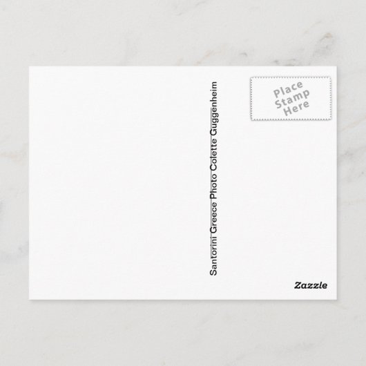 Carte Postale Santorin Grèce (Dos)