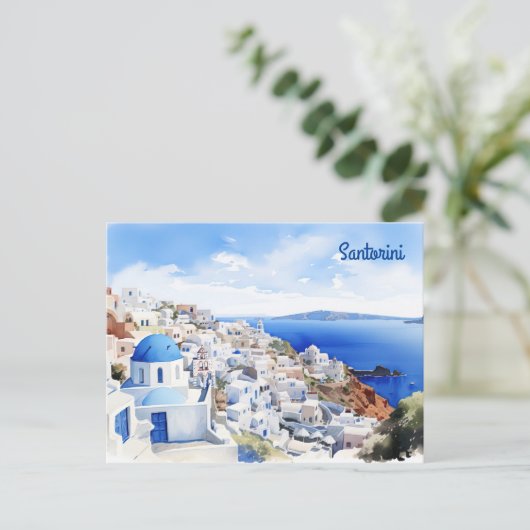 Carte Postale Santorin Grèce (Debout devant)