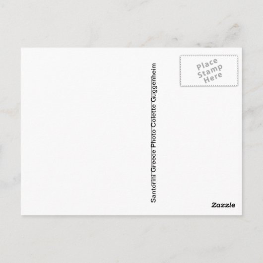 Carte Postale Santorin Grèce (Dos)