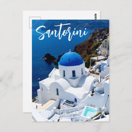 Carte Postale Santorin  Grèce (Devant / Derrière)