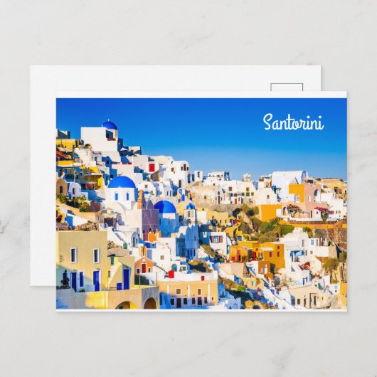 Carte Postale Santorin Grèce (Devant / Derrière)