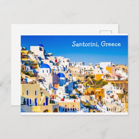 Carte Postale Santorin Grèce (Devant / Derrière)