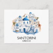 Carte Postale Santorin Grèce Bleu Toit Bâtiments Architecture (Devant)