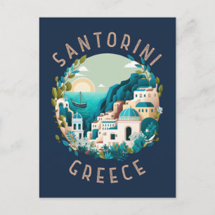 Carte Postale Santorin Grèce Cercle en détresse