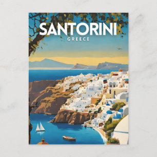Carte Postale Santorin Grèce Voyage nostalgique