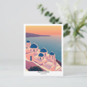 Carte Postale Santorin, Grèce Voyage Rétro (Debout devant)
