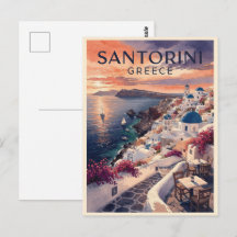 Santorin Grèce Voyage Rétro