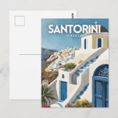 Carte Postale Santorin Nostalgique (Devant / Derrière)