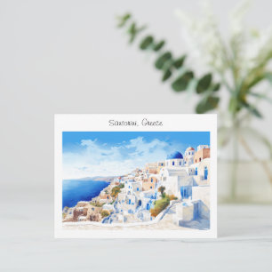 Carte Postale Santorin peint en Grèce