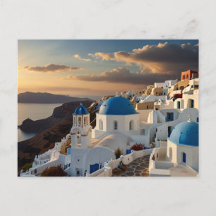 Carte Postale Santorin Sunset Bliss