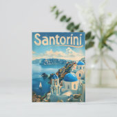 Carte Postale Santorin Vintage (Debout devant)