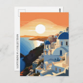CARTE POSTALE SANTORINI GRÈCE N° 1 (Devant / Derrière)