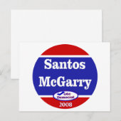 Carte Postale Santos McGarry en 2008 (Devant / Derrière)