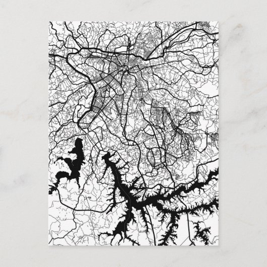 Carte Postale São Paulo Brazil Map (Devant)