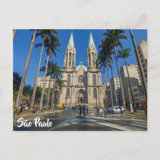 Carte Postale São Paulo, Brésil, Cathédrale