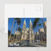Carte Postale São Paulo, Brésil, Cathédrale (Devant / Derrière)
