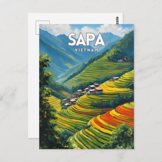Carte postale Sapa Vietnam Travel (Devant / Derrière)