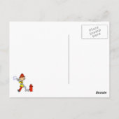 Carte Postale Sapeur-pompier féminin avec le T-shirts et les (Dos)