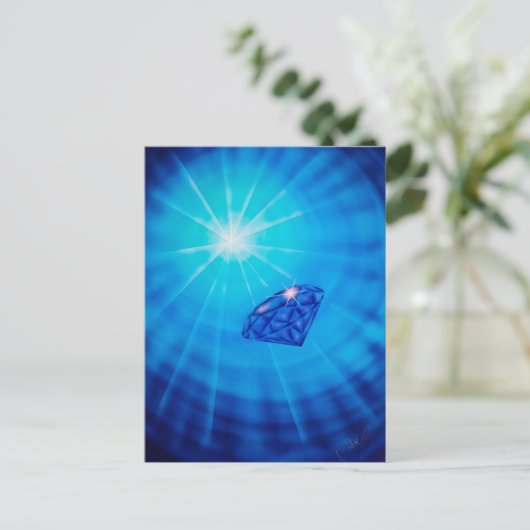 Carte Postale Saphir à barbotine (Debout devant)