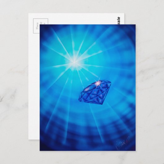 Carte Postale Saphir à barbotine (Devant / Derrière)