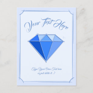Carte Postale Saphir Pierre précieuse. Bijoux. 45 Ans de Mariage