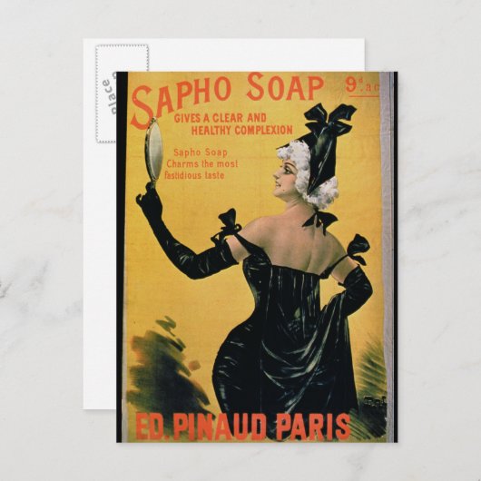 Carte Postale 'Sapho Soap - Donne une complexité claire et saine (Devant / Derrière)