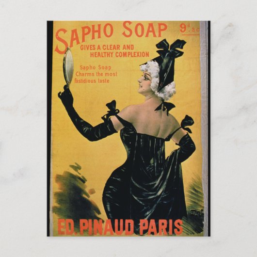 Carte Postale 'Sapho Soap - Donne une complexité claire et saine (Devant)