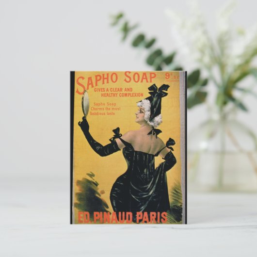 Carte Postale 'Sapho Soap - Donne une complexité claire et saine (Debout devant)